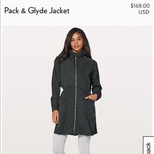 NEVER USED lululemon pack & glyde rain jacket